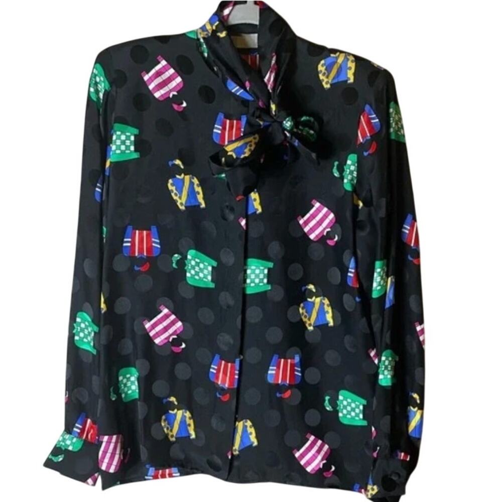 VINTAGE Gay Boyer 100% Silk Top NWT Size 6